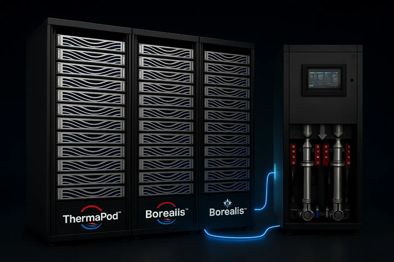 Borealis CDU and ThermaPod racks