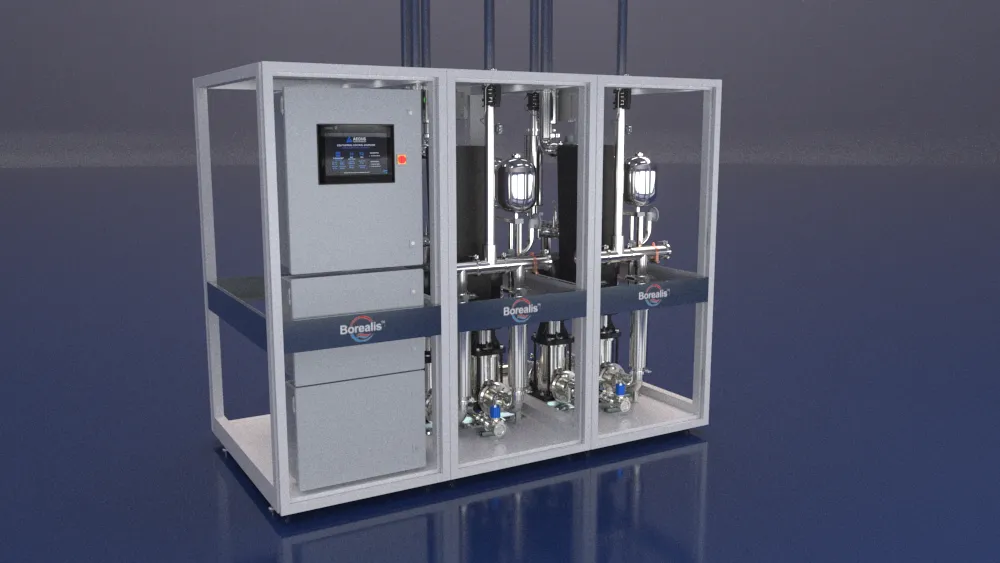 Row-scale cooling test line